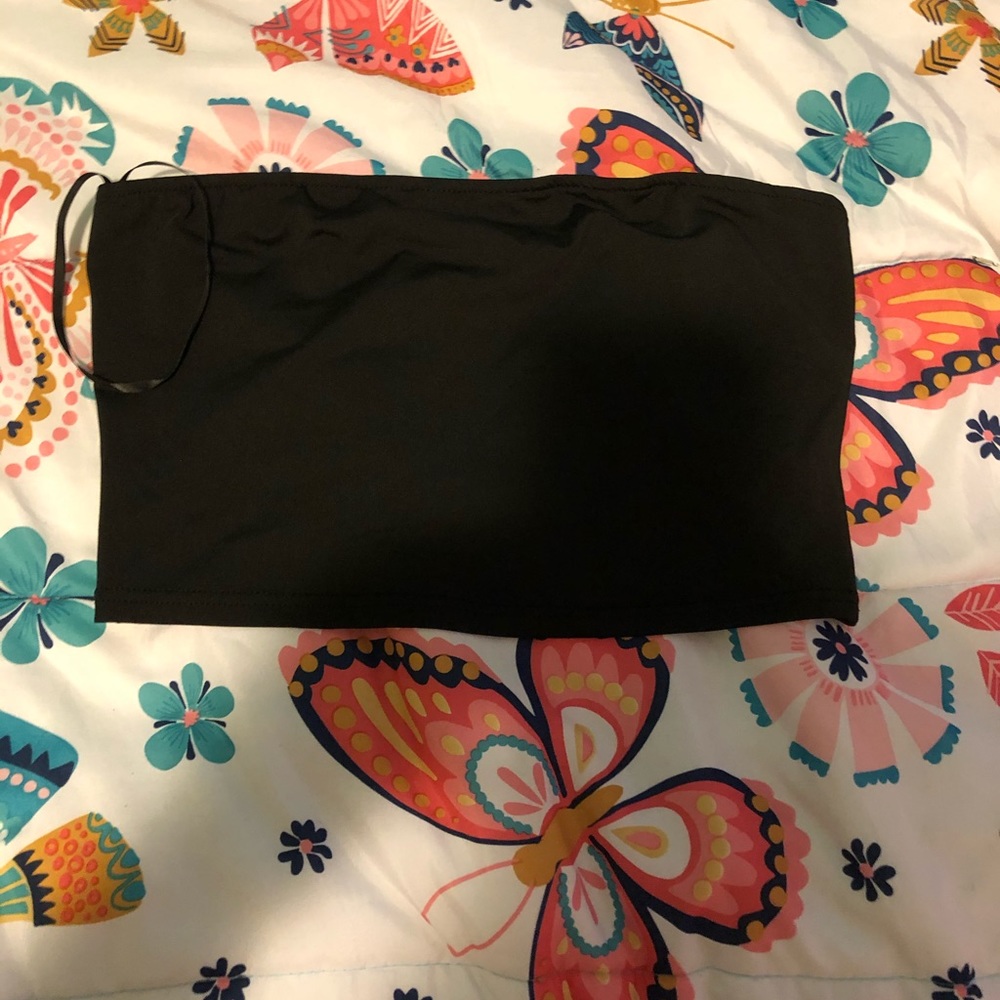 Black Crop Top . One size .